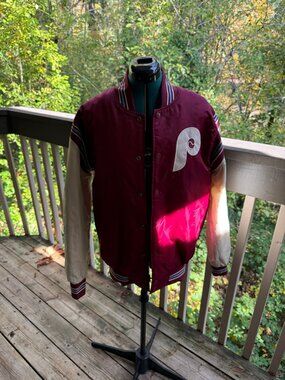 Starter Black Label Philadelphia Phillies Satin Varsity Jacket Retro S